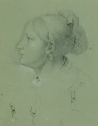 Head of a Girl (Studie om "Homecoming of the Landwehr Man", 1817)