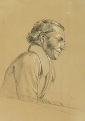 Mannlig studie for "Return of Emperor Franz from Pressburg"