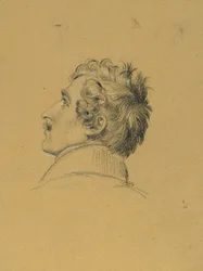 Portrettstudie for "Entry after the Peace of Paris"