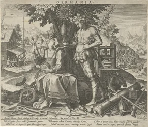 Tyskland med Ceres og Bacchus Germania (tittel på objekt) Allegoriske representasjoner av europeiske land (serietittel)