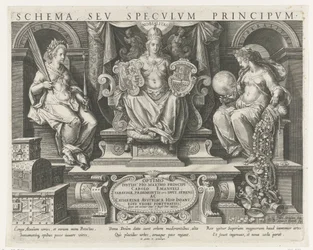 Autoritet (Potestas), Prestige (Nobilitas) og Velvilje (Liberalitas) Titteltrykk for en serie om egenskapene til en prins Hovedaktiviteter til en prins (serietittel) Schema, seu speculum principum (serietittel) Tidsplan, sev specvlvm