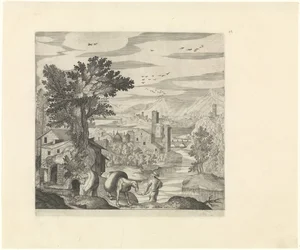 Landskap med en bonde og eselet hans Italienske landskap (serietittel)