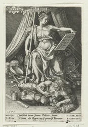 Statlig kunst (Politeia) erobrer Envy (Livor) Politeia (tittel på objekt) Dydene erobrer lastene (serietittel)
