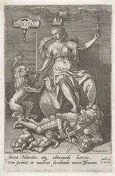 Verdighet (Majestas) overvinner Tyranni (Tyrannis) Maiestas (tittel på objekt) Dydene erobrer lastene (serietittel)