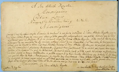 Håndskrevet dedikasjon av «Brandenburgkonsertene» til Christian Ludwig, markgreve av Brandenburg, 24. mars 1721