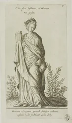 Clio, historiens muse, plate 7 fra Parnassus Biceps