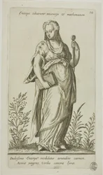 Euterpe, Muse of Music, plate 10 fra Parnassus Biceps