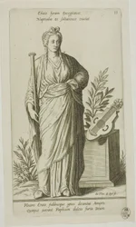 Erato, Muse of Lyric Poetry, plate 11 fra Parnassus Biceps