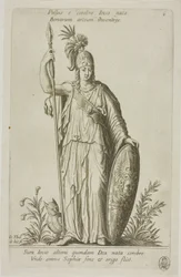 Pallas Athena, plate 6 fra Parnassus Biceps