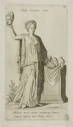 Thalia, komediens muse, plate 14 fra Parnassus Biceps