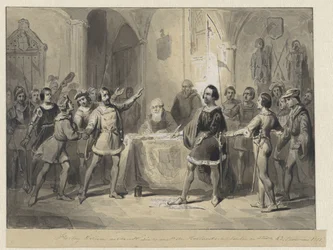 Hertug Willem forbinder med de nederlandske adelsmenn og byer
