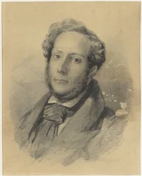 Selvportrett av Johann Wilhelm Kaiser (I)