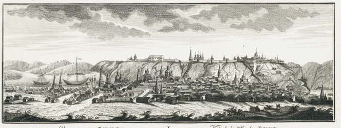 Utsikt over Tobolsk, ca 1735