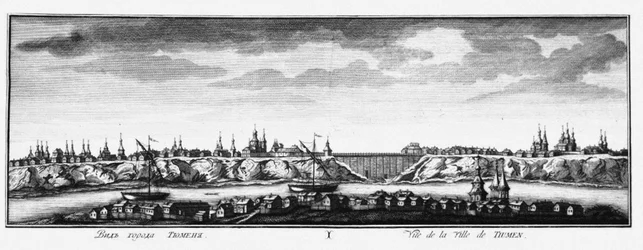 Utsikt over Tyumen, ca 1735