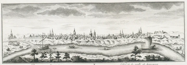 Utsikt over Yeniseysk, ca 1735