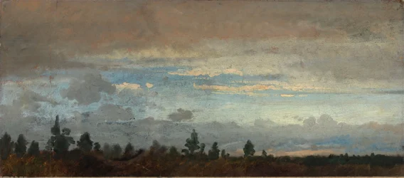 Skyet kveldshimmel