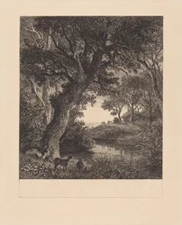 Jegere forlater en skog