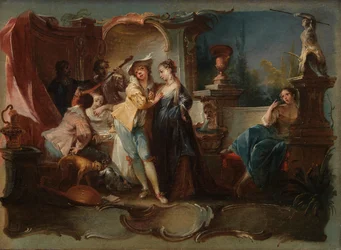 Den fortapte sønn som lever med skjøger, ca. 1750 (Olje på lerret)