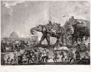 Ambassaden til Hyderbeck til Calcutta, fra vesiren av Oude, via Patna, i år 1788, for å møte Lord Cornwallis, ca. 1800