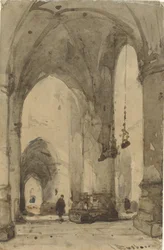 Interiør i Saint Bavo-kirken i Haarlem