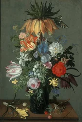 Blomsterstilleben med keiserkrone