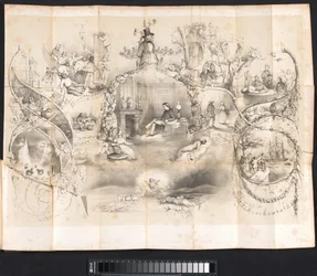 Tegneserie i Leiden studentalmanakk, 1854