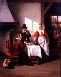 Et tavernainteriør (panel)