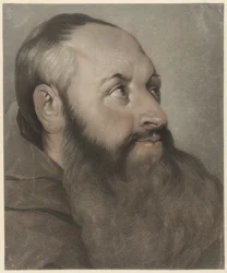 Monk, til høyre, ser opp