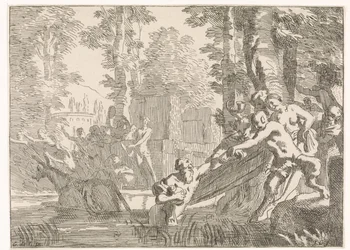 Silenus trekkes opp av vannet Mytologiske og allegoriske representasjoner (serietittel)
