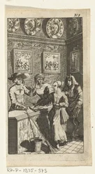 Den falske djevelen Bokillustrasjon for Simon de Vries, Seven Duyvelen som styrer og tjener Hedendaeghsche Dienstmaegden, Amsterdam, 1682
