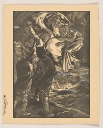 Macbeth og Banquo møter de tre heksene