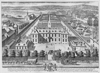 Et fugleperspektiv av Burlington House, Piccadilly, Westminster, c1707 1911