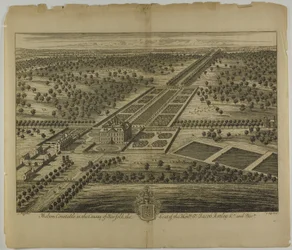 Melton Constable i fylket Norfolk, plate 51 fra Britannia Illustrata