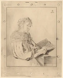 Ung jente ved tastaturet, 1767.