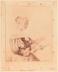 Ung jente ved tastaturet, 1767.