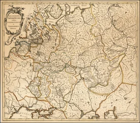 Kart over Russland fra 1760 av Johannes Treskot