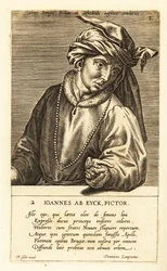 Portrett av Jan van Eyck, nederlandsk maler av tidlig nordrenessansekunst