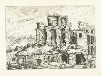 Tredje utsikt over ruinene av Palatinerhøyden Romerske ruiner, 1561 (serietittel)