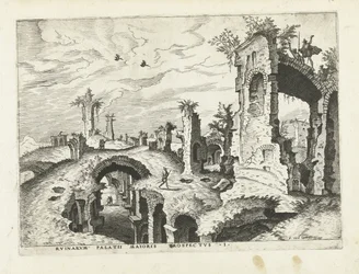 Utsikt over ruinene på Palatinerhøyden Romerske ruiner, 1561 (serietittel)