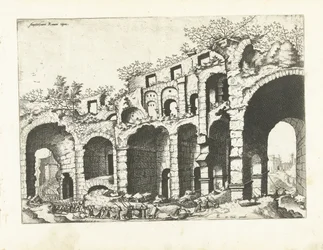 Gezicht op een amfitheater waarschijnlijk het Colosseum Romeinse ruïnes, 1561 (series title)   1365294   no       norwegian Successfully Translated  Original: Fruitstilleven Translat: Fruitstilleven 1386197 no norwegian Successfully Translated Original: La