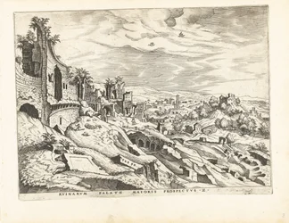 Andre utsikt over Palatinerhøyden i Roma Romerske ruiner, 1561 (serietittel)