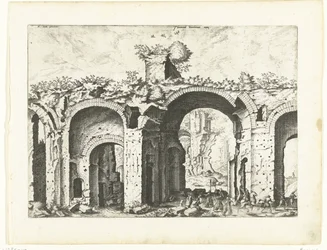 Andre utsikt over Diokletians bad Romerske ruiner, 1561 (serietittel)