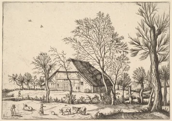 Gård, fra De små landskapene, 1559-61.