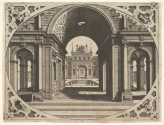 Plate fra Varie Architecture, ca. 1560.