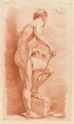 Stående naken mann, sett fra siden (1. premie 1773)