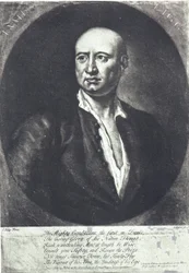 James Figg, den første engelske mesteren i boksing med bare knoker, død 1734, etter John Ellys