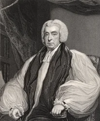 Pastor Beilby Porteus, gravert av H. Meyer, fra #39;National Portrait Gallery, bind V#39;, utgitt ca. 1835 (lito)