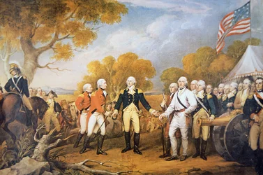 Overgivelse av general Burgoyne i Saratoga, New York