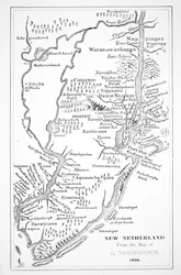 Colonial America: Den nederlandske kolonien New Netherland (litho)