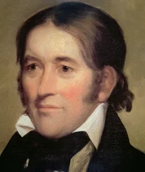 David (Davy) Crockett (1786-1836) 1834 (olje på lerret)